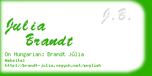 julia brandt business card
